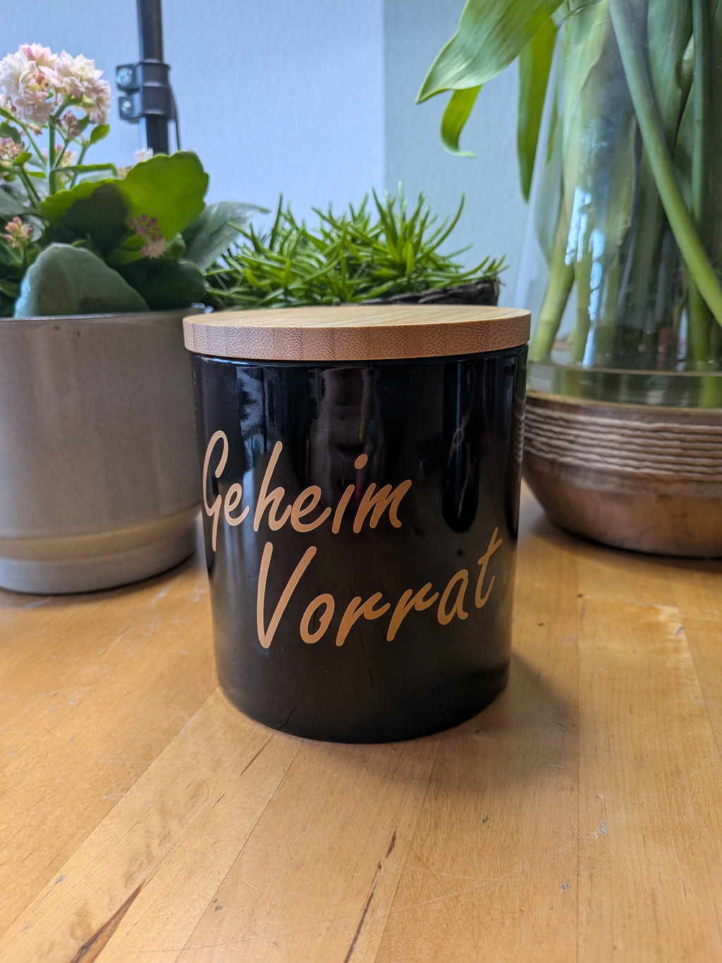 Personalisierte Porzellan Vorratsdose - Klein - Maße: 12,5 cm hoch | Ø ca. 11 cm