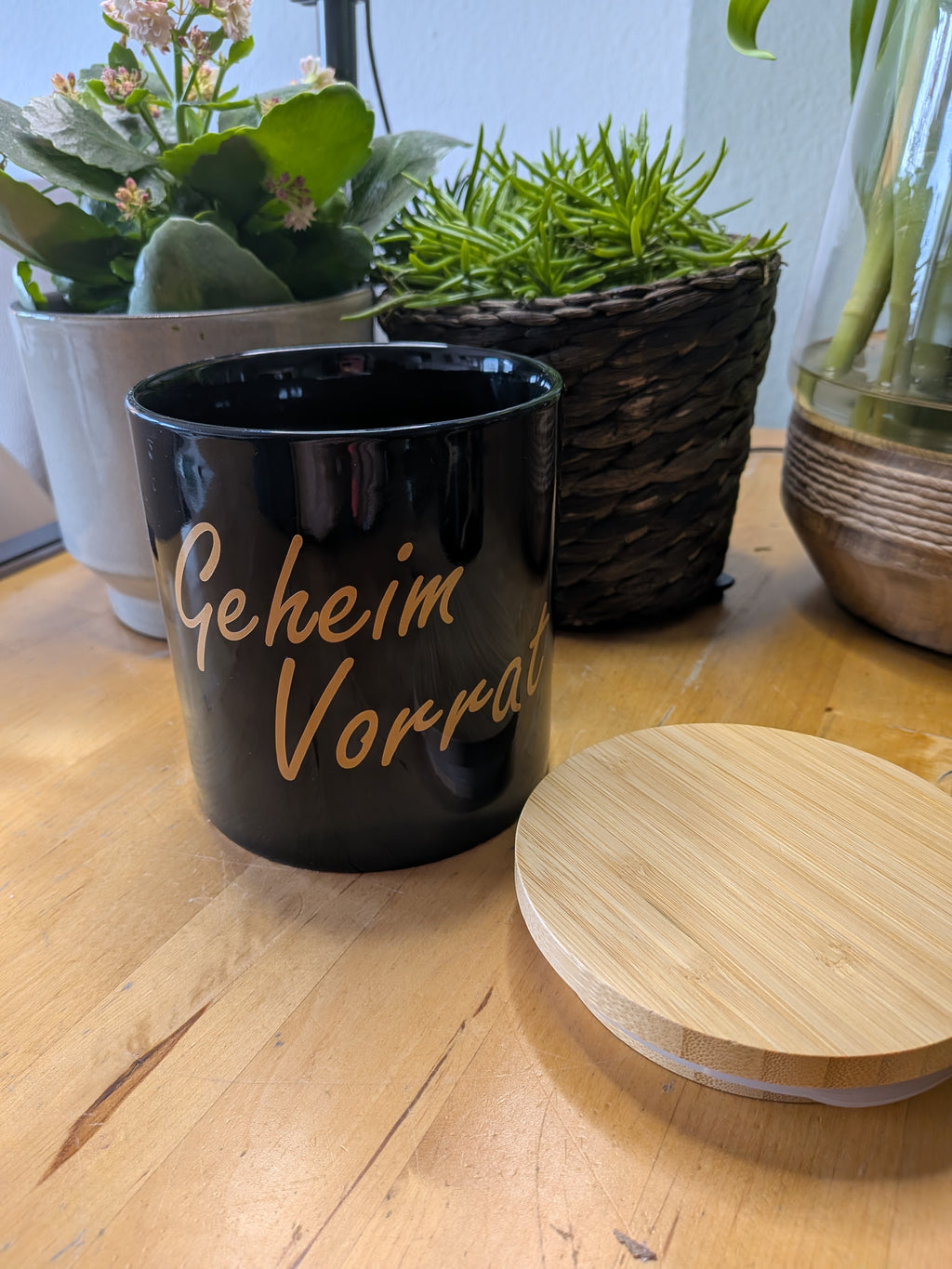 Personalisierte Porzellan Vorratsdose - Klein - Maße: 12,5 cm hoch | Ø ca. 11 cm