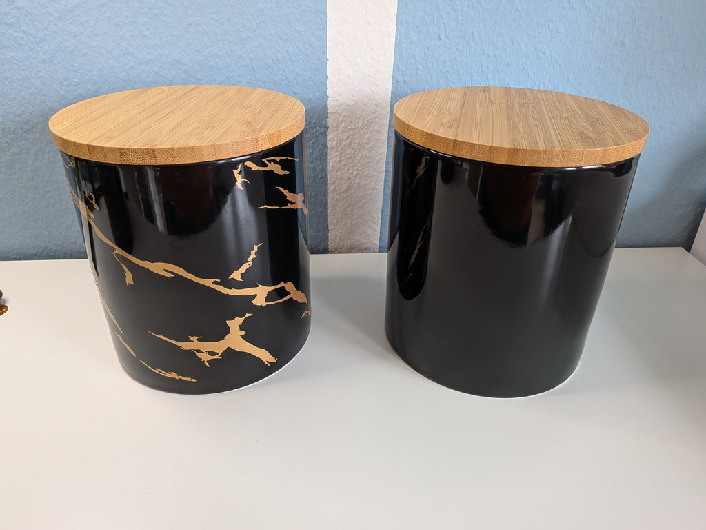 Personalisierte Porzellan Vorratsdose - Groß - Maße: 16 cm hoch | Ø ca. 14 cm