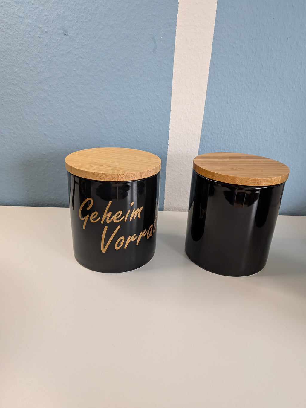 Personalisierte Porzellan Vorratsdose - Klein - Maße: 12,5 cm hoch | Ø ca. 11 cm