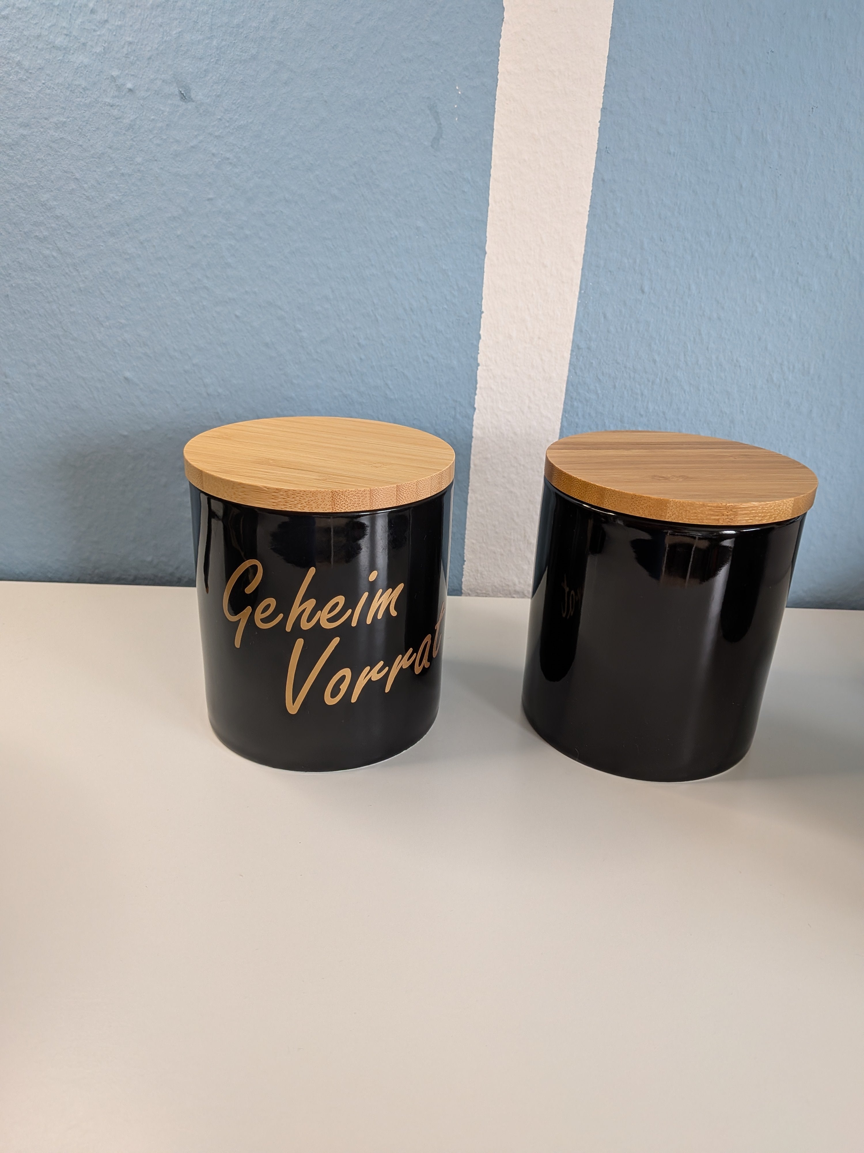 Personalisierte Porzellan Vorratsdose - Klein - Maße: 12,5 cm hoch | Ø ca. 11 cm